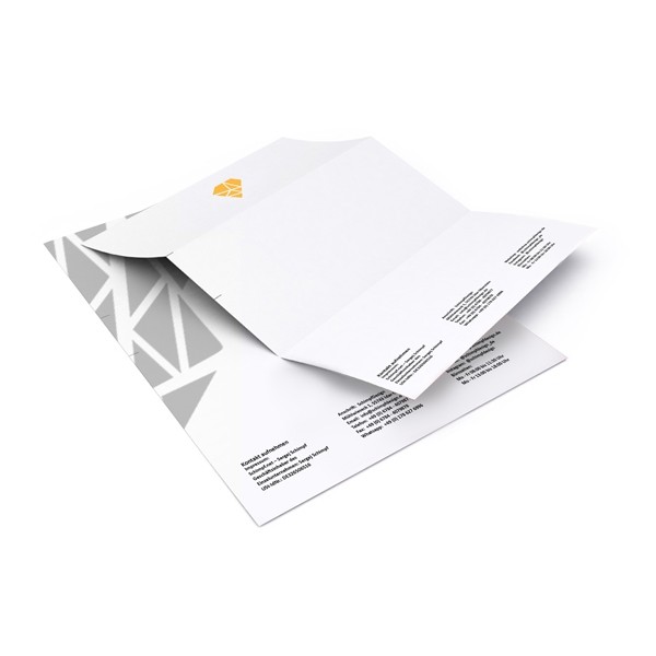 Briefpapier DIN A4 - 4/1 farbig mit einseitigem partiellem UV-Lack
