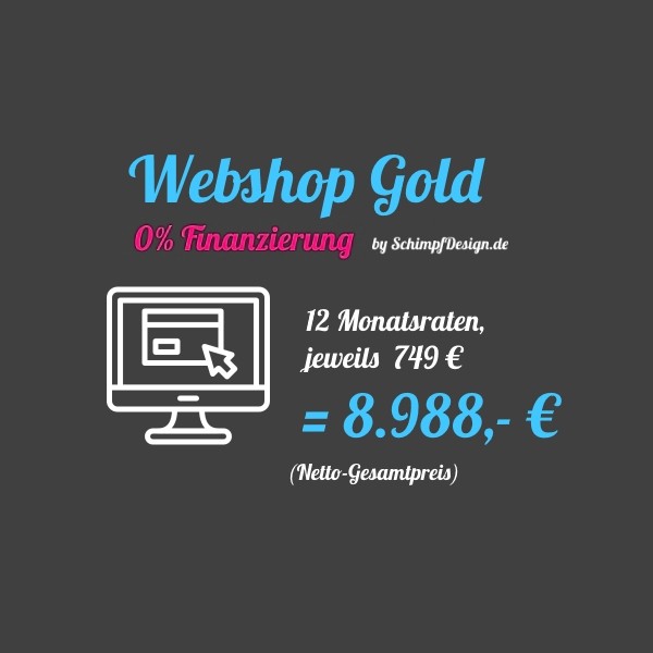Webshop - Gold (0% Finanzierung à 12 Raten)