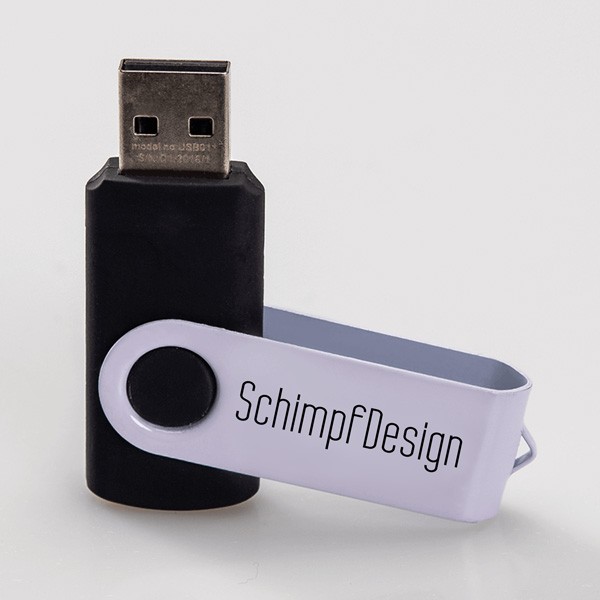 USB-Stick 16 GB mit Aluminiumbügel (beidseitiger Druck)