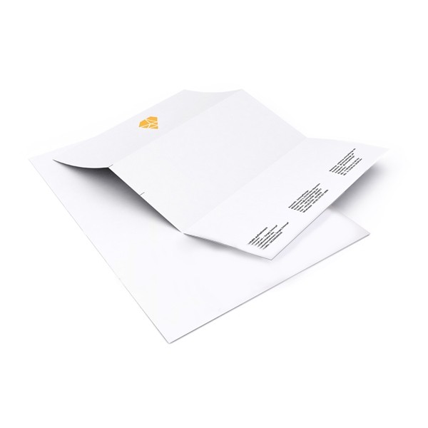 Briefpapier DIN A4 - 4/0 farbig (Vorderseite: farbig/Rückseite: unbedruckt)
